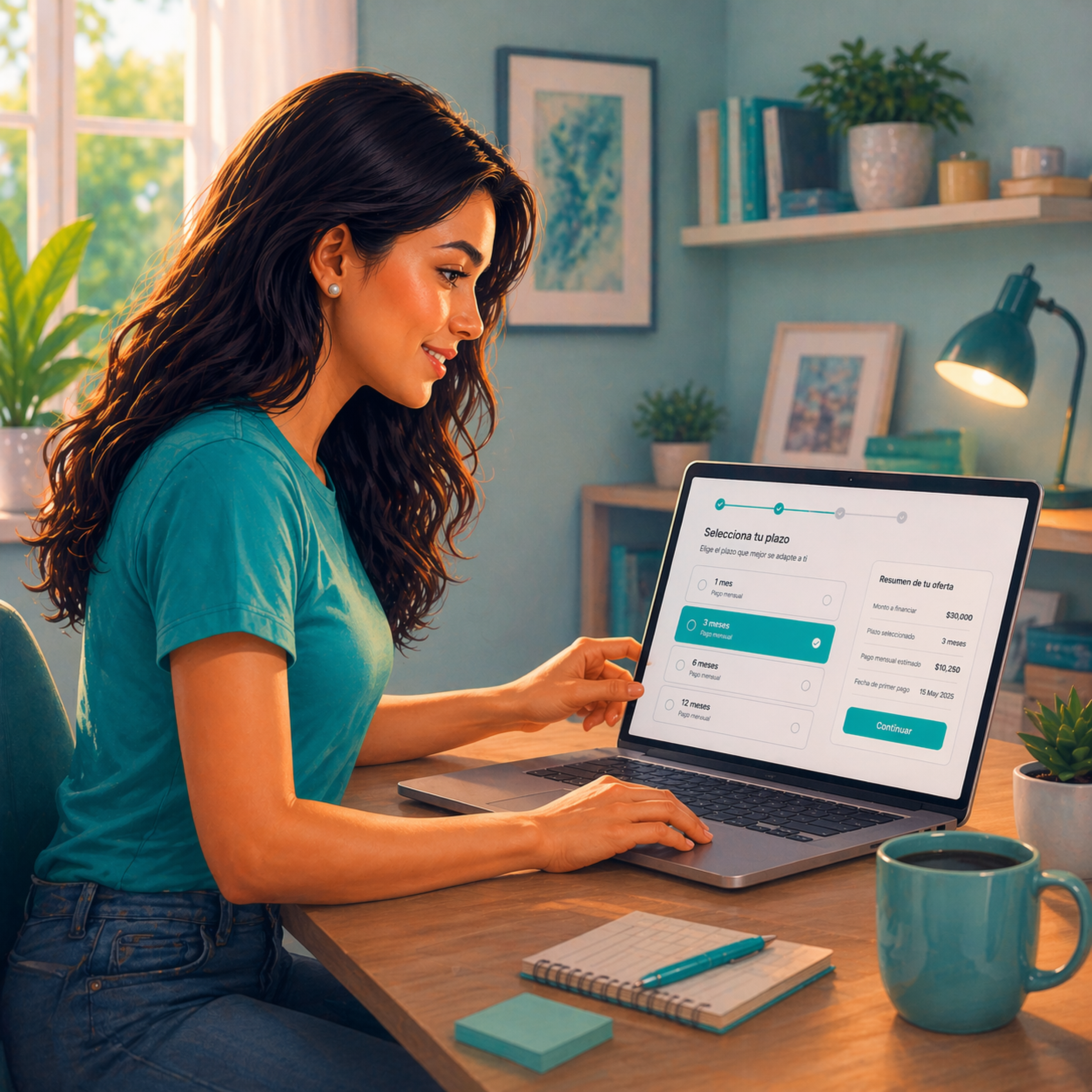 Videollamada revisando tu precalificación y el resumen de tu oferta